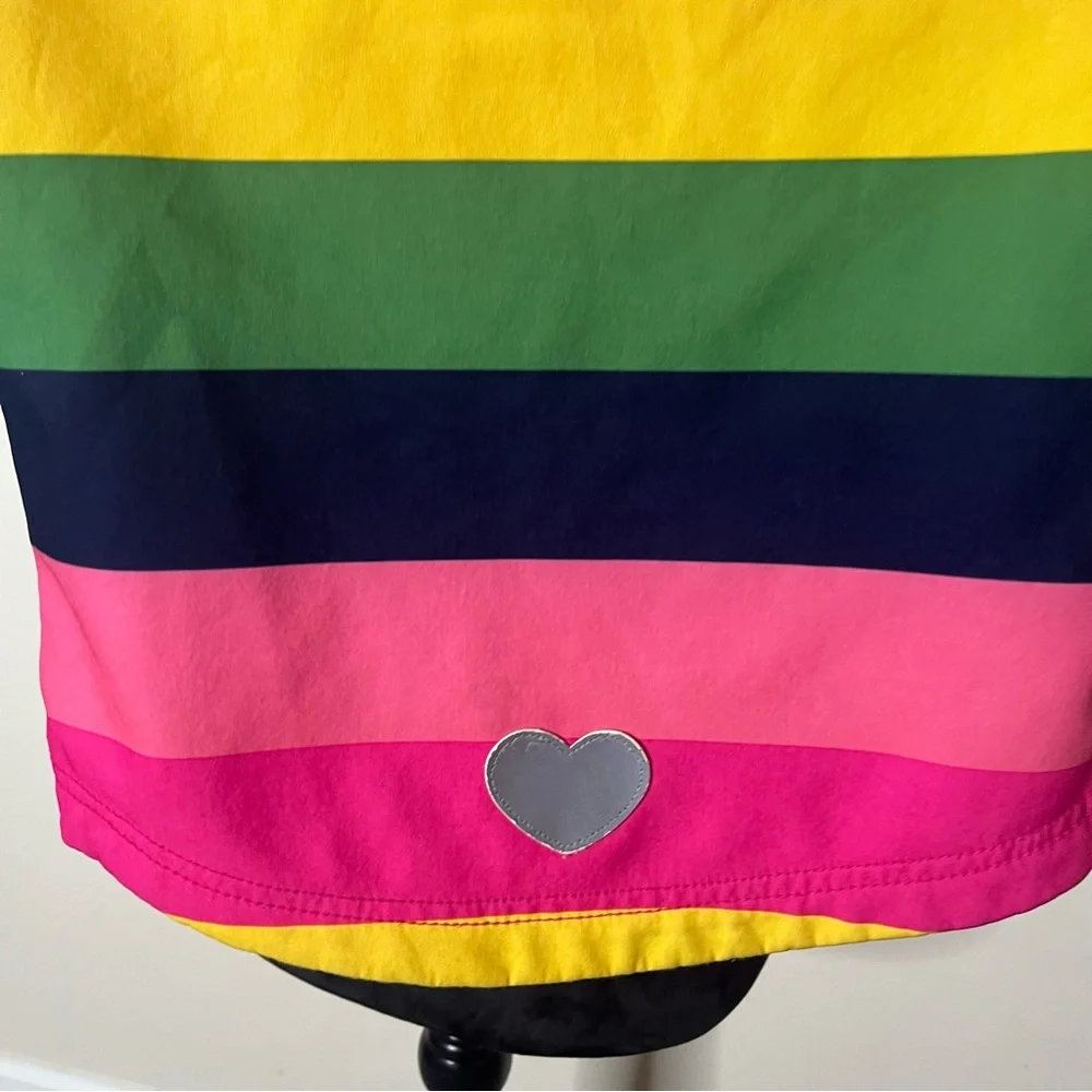 M2C Girls Sz 4T Rainbow‎ Striped Fleece Lined Hooded Windbreaker Jacket